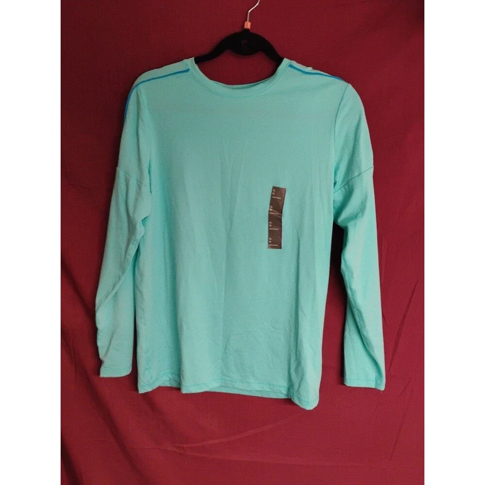 All in Motion XL (16) Long Sleeve Soft Stretch Light Blue Tee
